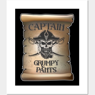 Captain grumpy pants Posters and Art